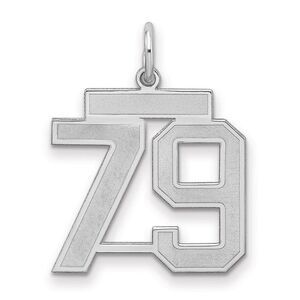 Sterling Silver, Jersey Collection, Medium Number 79 Pendant